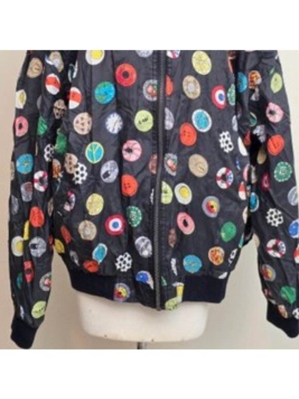 Vintage 1990 Nicole Miller Collectors Bomber Jacket Size L - Picture 5 of 16